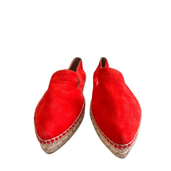 Prada Women's Espadrilles suede pointed flats red calzature Size 41.5‎ US 10 - Picture 9 of 11
